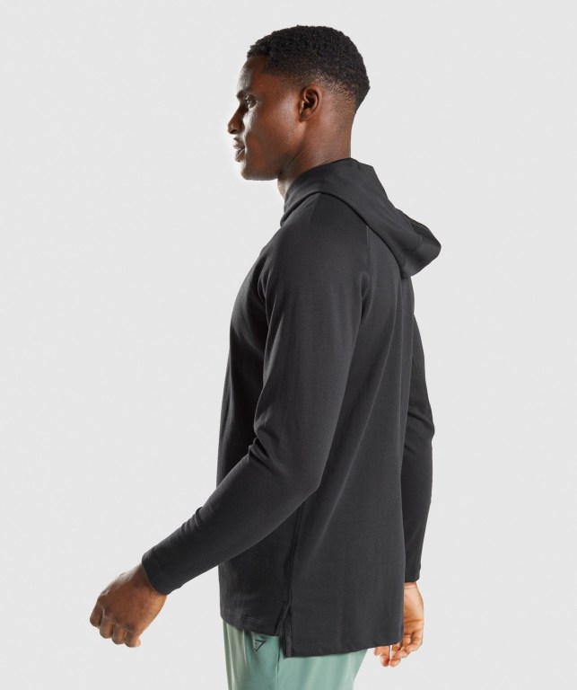 Gymshark Studio Men's Hoodies Black | UAE-21TPNL