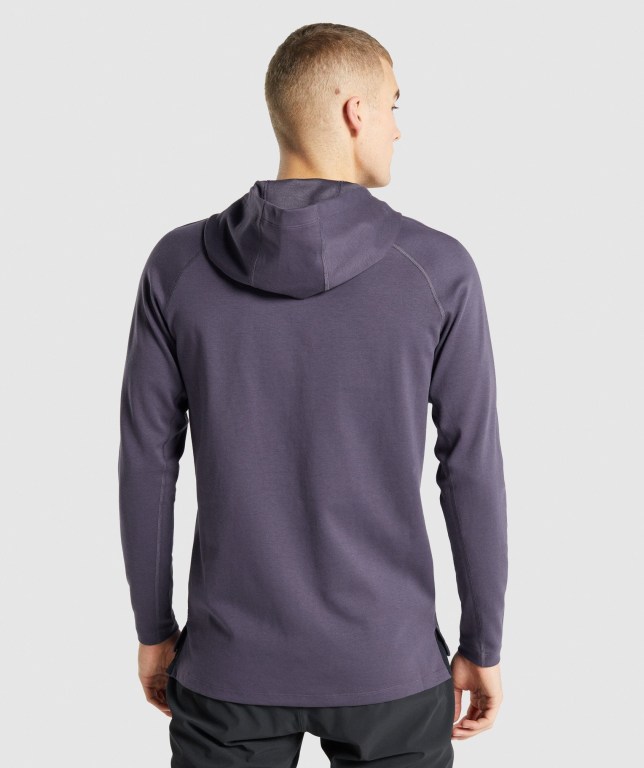 Gymshark Studio Men's Hoodies Dark Purple | UAE-12KJYS