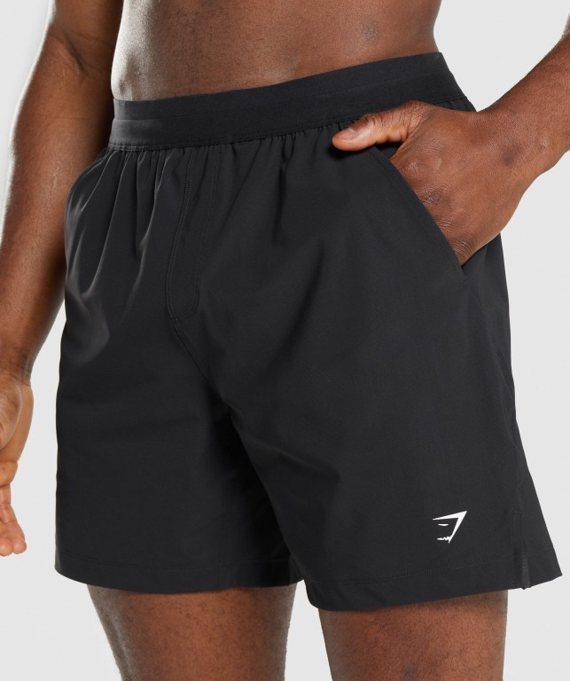 Gymshark Studio Men's Shorts Black | UAE-56ALXU