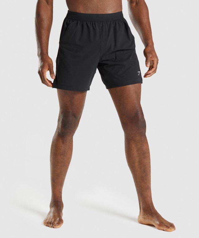 Gymshark Studio Men\'s Shorts Black | UAE-56ALXU