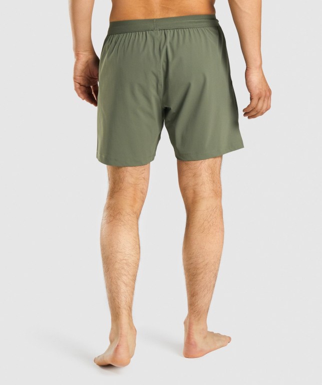 Gymshark Studio Men's Shorts Green | UAE-47SCKU