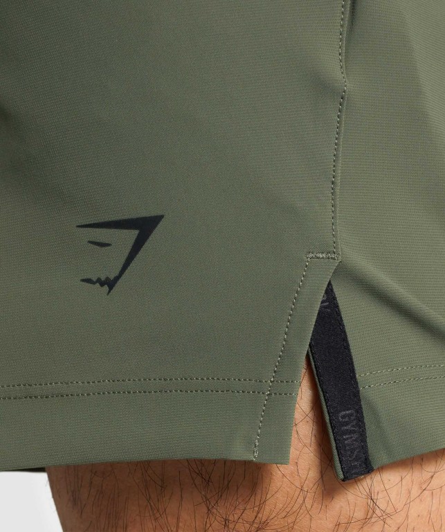 Gymshark Studio Men's Shorts Green | UAE-47SCKU