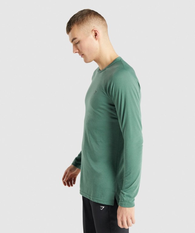 Gymshark Studio Men's T Shirts Green | UAE-40SANG