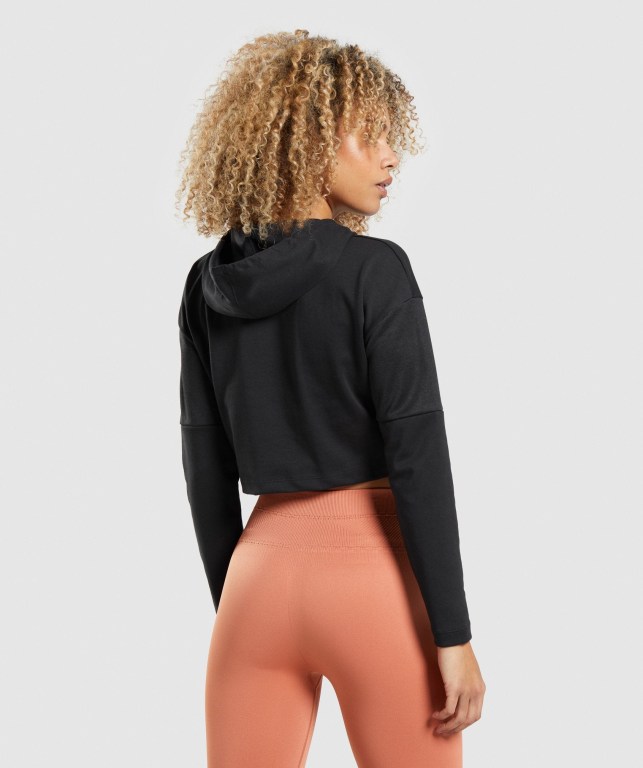 Gymshark Studio Warm-Up Women's Hoodies Black | UAE-02MSOK