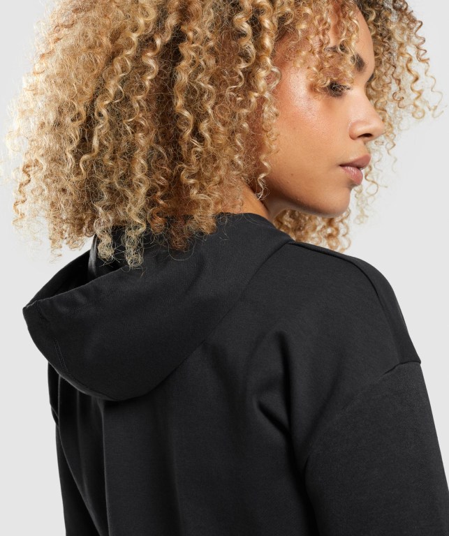 Gymshark Studio Warm-Up Women's Hoodies Black | UAE-02MSOK