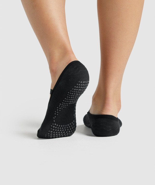 Gymshark Studio Women's Socks Black | UAE-67JXBE