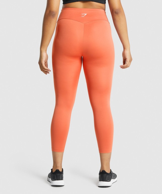 Gymshark Training 7/8 High Waisted Women's Leggings Orange | UAE-36PJKI