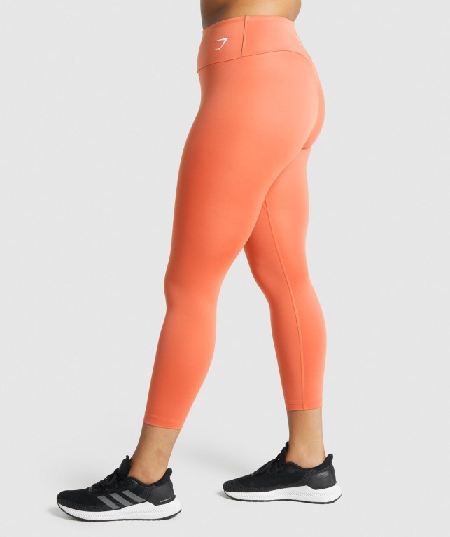 Gymshark Training 7/8 High Waisted Women's Leggings Orange | UAE-36PJKI