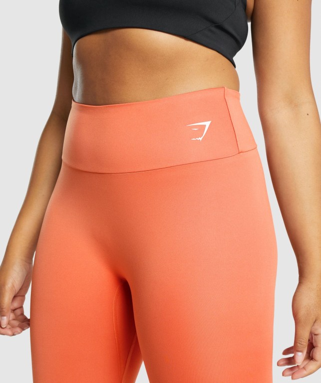 Gymshark Training 7/8 High Waisted Women's Leggings Orange | UAE-36PJKI