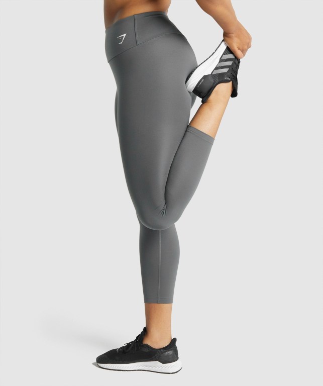 Gymshark Training 7/8 High Waisted Women's Leggings Grey | UAE-38BJZO