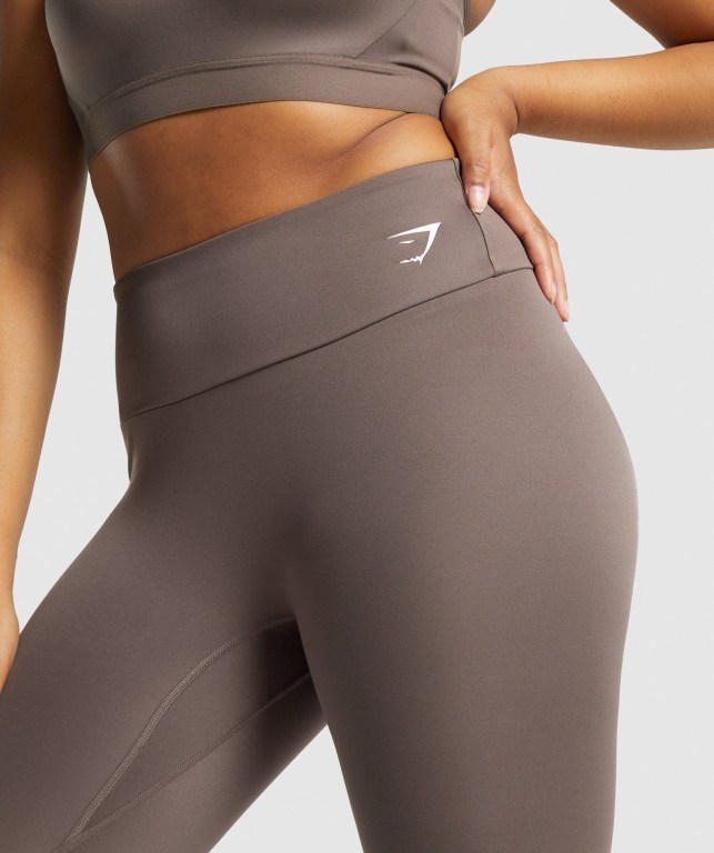 Gymshark Training 7/8 High Waisted Women's Leggings Brown | UAE-48LYDT