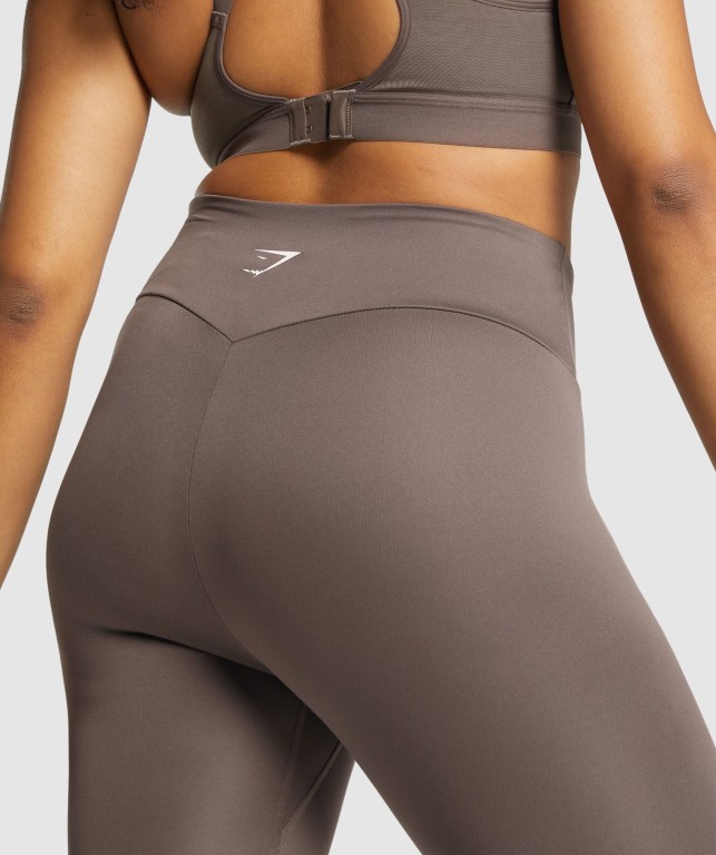 Gymshark Training 7/8 High Waisted Women's Leggings Brown | UAE-48LYDT