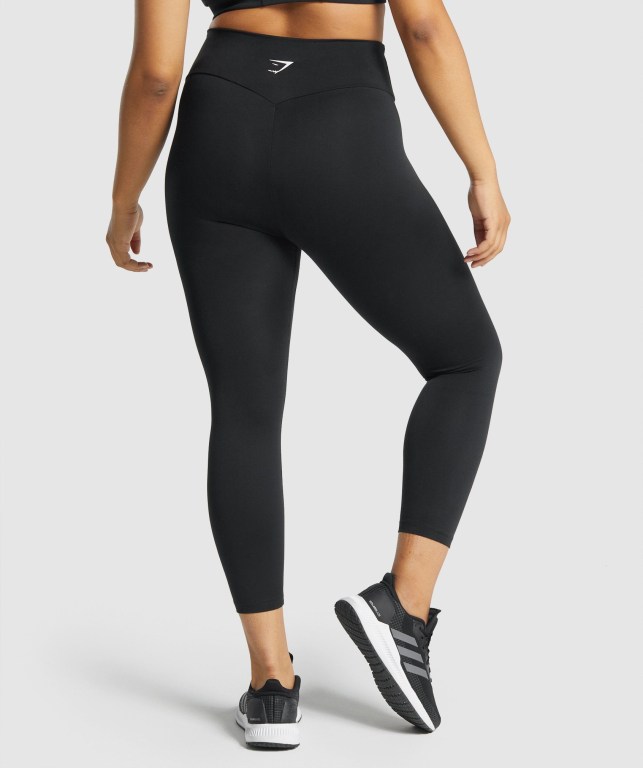 Gymshark Training 7/8 High Waisted Women's Leggings Black | UAE-85TYXP