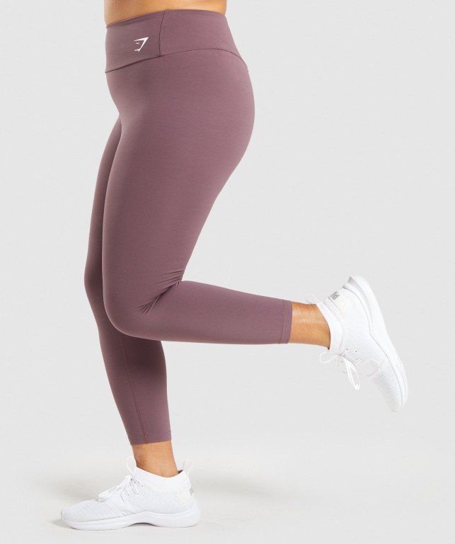 Gymshark Training 7/8 High Waisted Women's Leggings Brown | UAE-86AVHZ