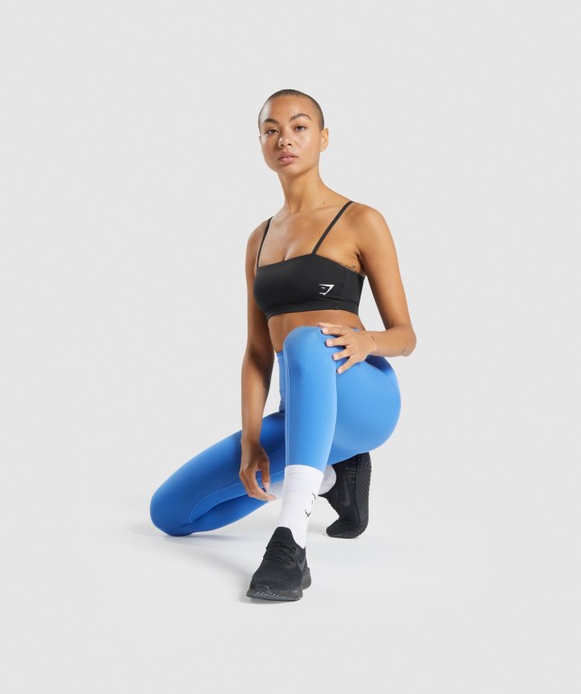 Gymshark Training Bandeau Women's Sports Bra Black | UAE-85NVZW