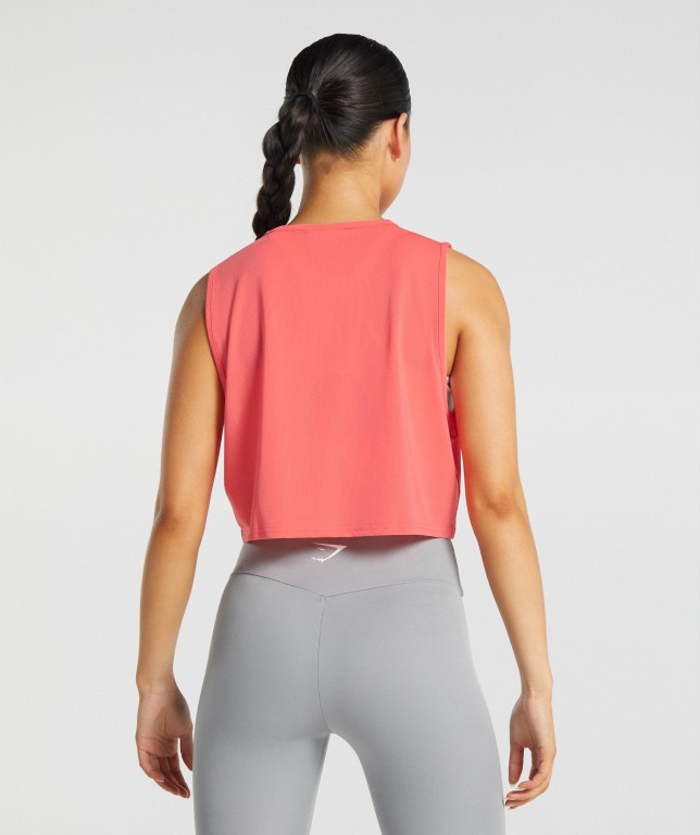 Gymshark Training Crop Women's Tank Tops Pink | UAE-41KUBE