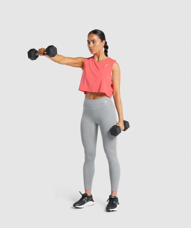 Gymshark Training Crop Women's Tank Tops Pink | UAE-41KUBE