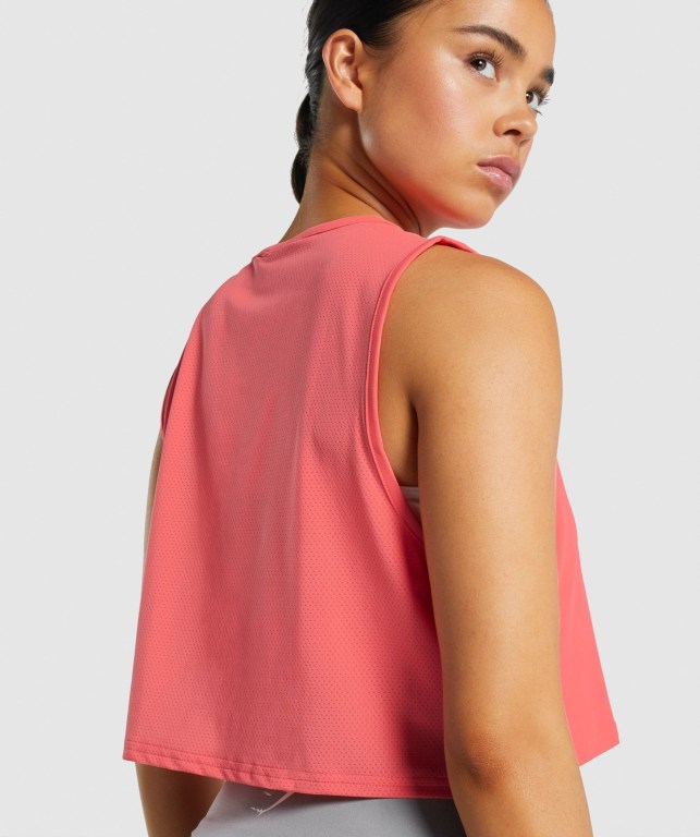 Gymshark Training Crop Women's Tank Tops Pink | UAE-41KUBE