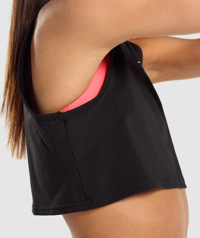 Gymshark Training Crop Women's Tank Tops Black | UAE-51ZTKD