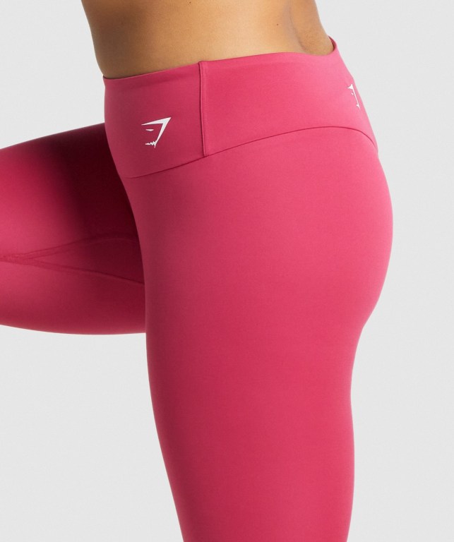 Gymshark Training Cropped High Waisted Women's Leggings Pink | UAE-97VJOT