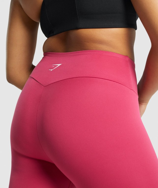 Gymshark Training Cropped High Waisted Women's Leggings Pink | UAE-97VJOT