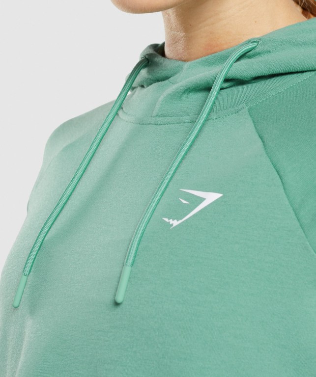 Gymshark Training Cropped Women's Hoodies Green | UAE-37HQCK