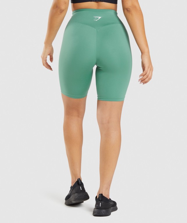 Gymshark Training Cycling Women's Shorts Green | UAE-67LBZG