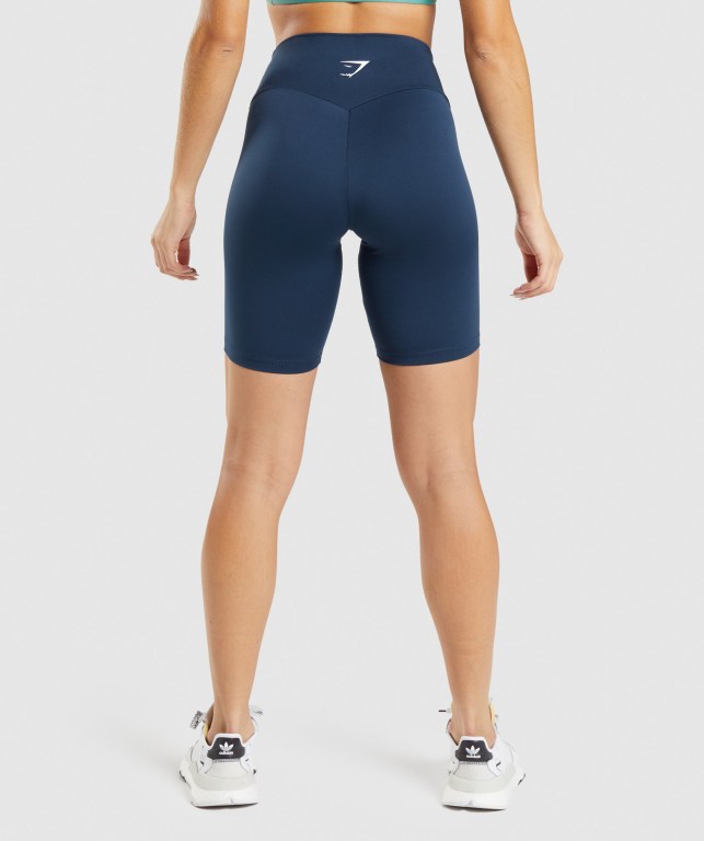 Gymshark Training Cycling Women's Shorts Navy | UAE-90BWFP