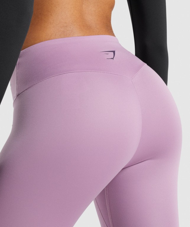 Gymshark Training Graphic High Waisted Women's Leggings Purple | UAE-02SLPG