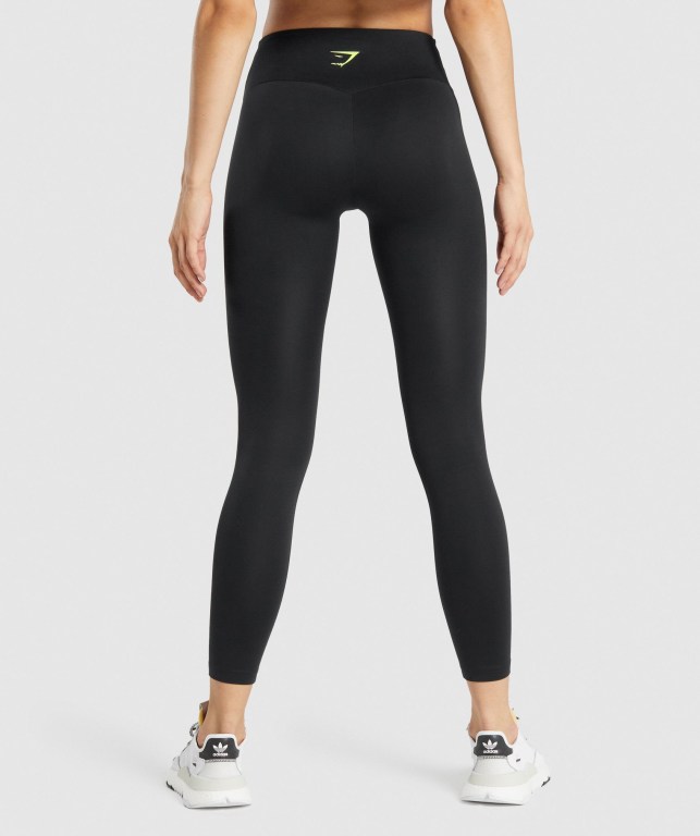 Gymshark Training Graphic High Waisted Women's Leggings Black | UAE-85LYHS