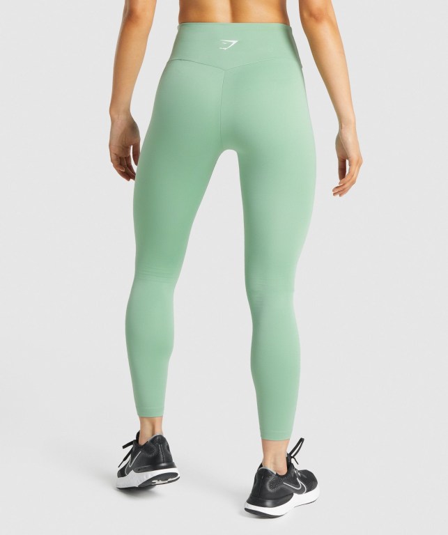 Gymshark Training High Waisted Women's Leggings Green | UAE-47XBEK