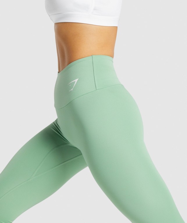 Gymshark Training High Waisted Women's Leggings Green | UAE-47XBEK