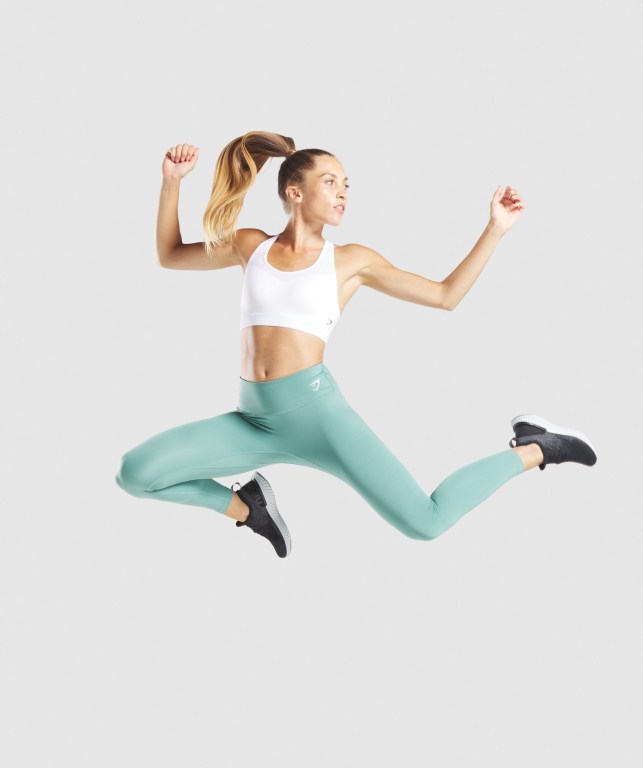 Gymshark Training High Waisted Women's Leggings Light Green | UAE-50LKPJ