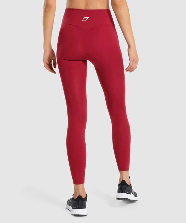 Gymshark Training High Waisted Women's Leggings Burgundy | UAE-76PGAZ