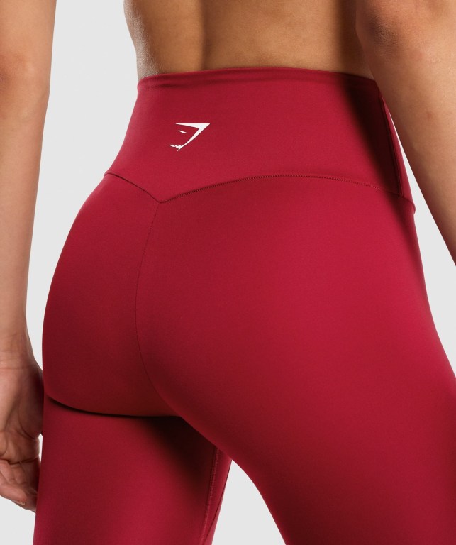 Gymshark Training High Waisted Women's Leggings Burgundy | UAE-76PGAZ