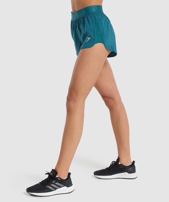 Gymshark Training Loose Fit Women's Shorts Turquoise | UAE-51HECL