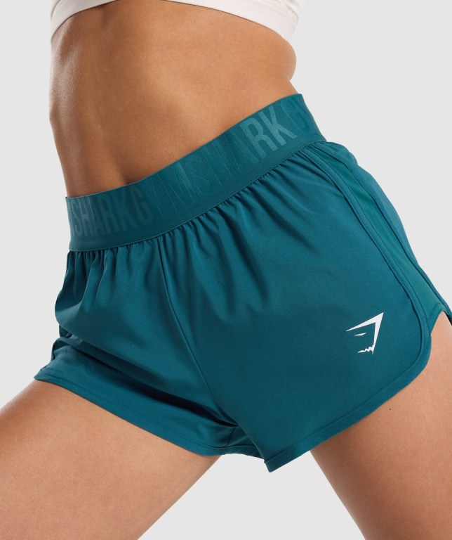 Gymshark Training Loose Fit Women's Shorts Turquoise | UAE-51HECL