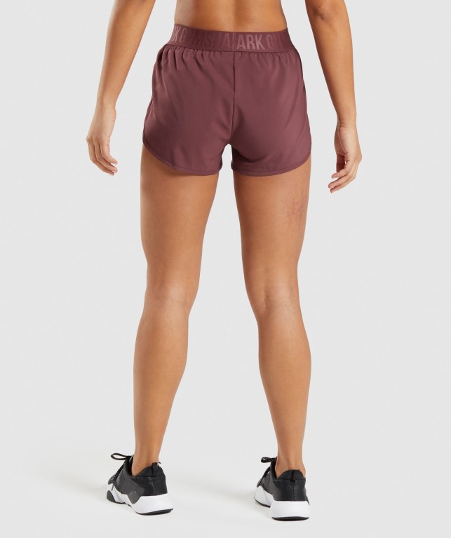 Gymshark Training Loose Fit Women's Shorts Pink Brown | UAE-54NYOT