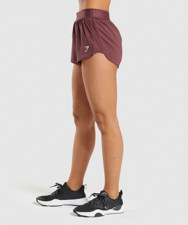 Gymshark Training Loose Fit Women's Shorts Pink Brown | UAE-54NYOT