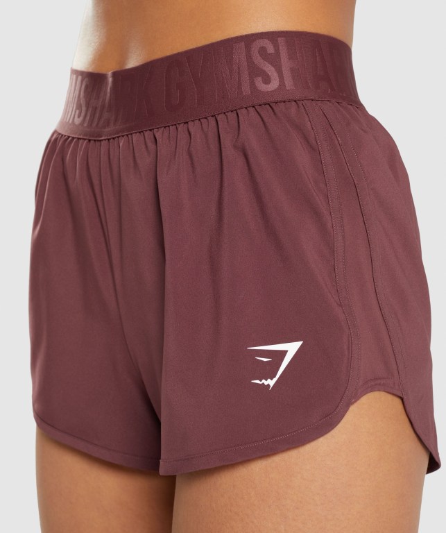 Gymshark Training Loose Fit Women's Shorts Pink Brown | UAE-54NYOT