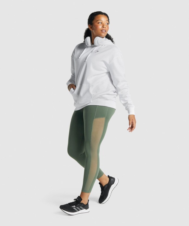 Gymshark Training Mesh Pocket High Waisted Women's Leggings Green | UAE-82VMXA