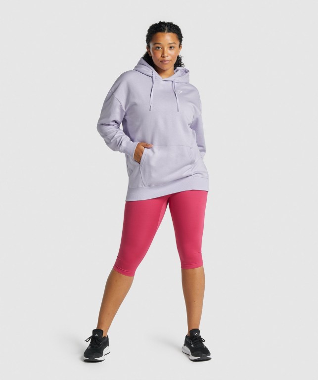 Gymshark Training Oversized Women's Hoodies Light Purple | UAE-10QTGA