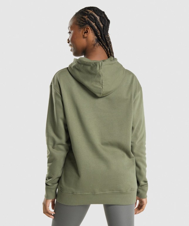 Gymshark Training Oversized Women's Hoodies Green | UAE-51PALR