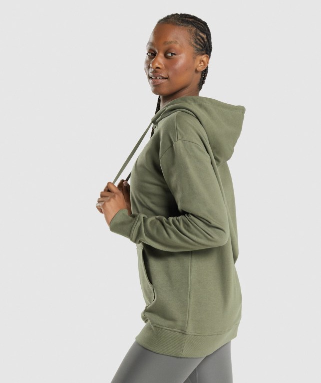 Gymshark Training Oversized Women's Hoodies Green | UAE-51PALR