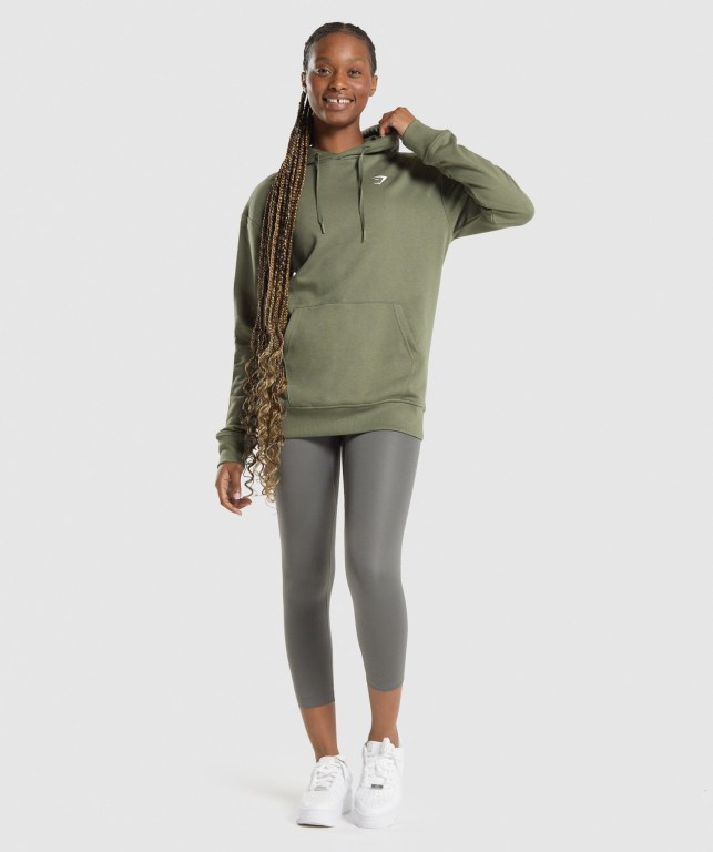 Gymshark Training Oversized Women's Hoodies Green | UAE-51PALR