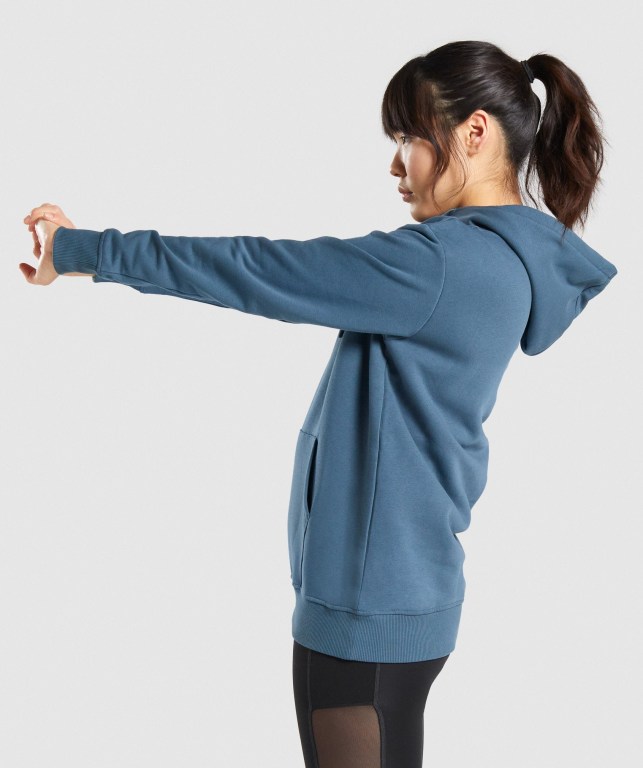 Gymshark Training Oversized Women's Hoodies Turquoise | UAE-82HPDY