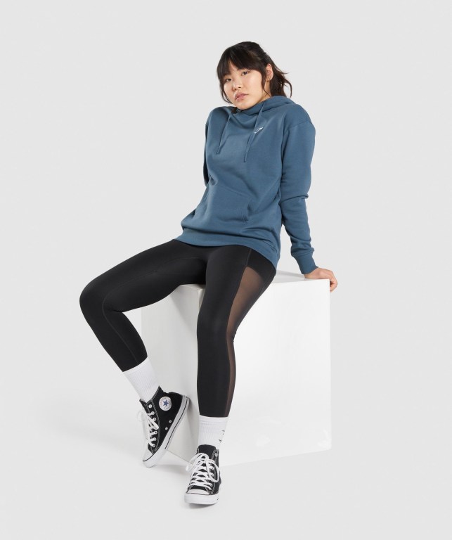 Gymshark Training Oversized Women's Hoodies Turquoise | UAE-82HPDY