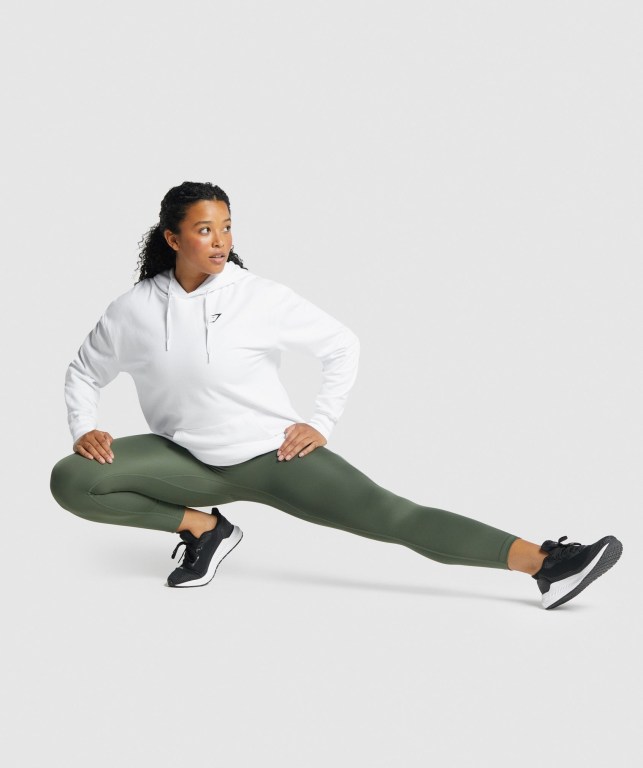 Gymshark Training Oversized Women's Hoodies White | UAE-90INYG