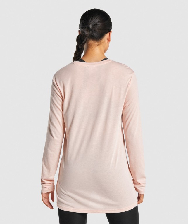 Gymshark Training Oversized Women's T Shirts Light Pink | UAE-26ZYUX