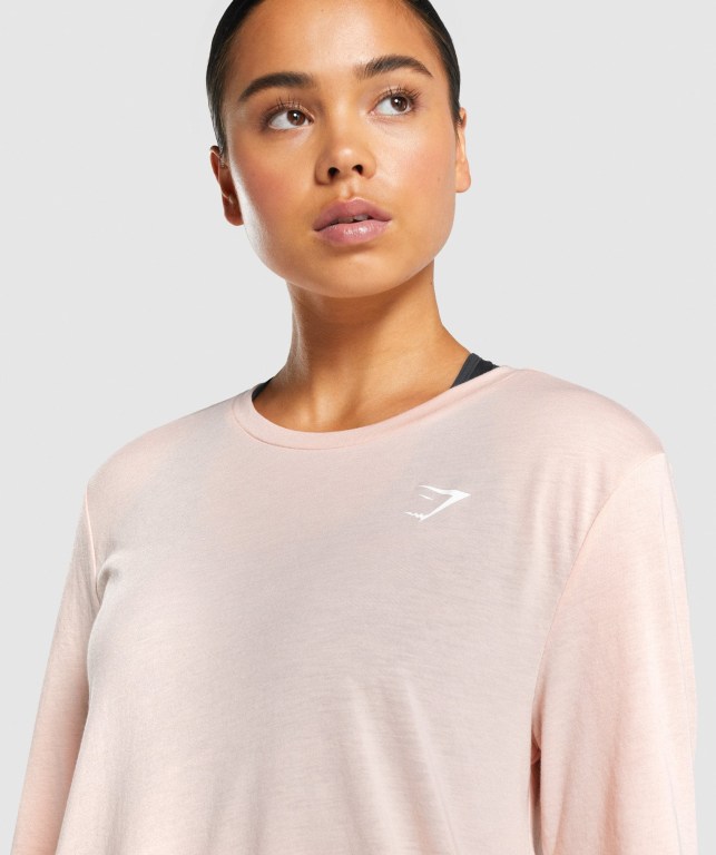 Gymshark Training Oversized Women's T Shirts Light Pink | UAE-26ZYUX